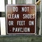 DO NOT CLEAN SHOES OR FEET ON PAVILION - Tybee Island - GEORGIA - USA