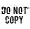 DO NOT COPY stamp on white background