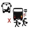 Do not cross the street behind the bus graphic style educational poster