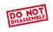 Do Not Disassemble rubber stamp