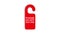 Do not disturb red sign icon animation