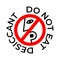 Do not eat desiccant icon