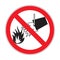 Do not extinguish with water symbol