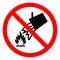 Do Not Extinguish With Water Symbol Sign, Vector Illustration, Isolate On White Background Label .EPS10