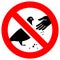 Do not feed birds forbidden sign, modern round sticker, vector illustration