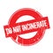 Do Not Incinerate rubber stamp