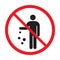 Do not litter, keep it clean, prohibition sign icon vector for graphic design, logo, web site, social media, mobile app, ui