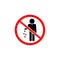 Do not litter, keep it clean, prohibition sign. Vector illustration. EPS 10