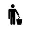 Do not litter sign. No littering symbol. Keep clean icon. Silhouette person on white background. Vector illustration
