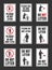 Do not litter signs set, keep clean icons