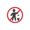 Do not litter vector icon