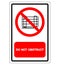 Do Not Obstruct Symbol Sign, Vector Illustration, Isolate On White Background Label .EPS10