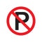 Do not parking, caution warn symbol for public transport areas. Vector logo, sign, symbol