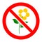 Do not pick flowers sign