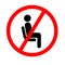 Do Not Sit Here Signage for restaurants and public places inorder to encourage people to practice social distancing to further