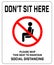 Do Not Sit Here Signage for restaurants and public places inorder to encourage people to practice social distancing to further