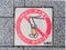 Do not smoke while walking sign