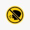 Do not speak sign warning icon design vector