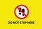 Do not step here red and black sign symbol vector traffic prohibition