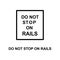 do not stop on rails icon. Element of railway signs for mobile concept and web apps. Detailed do not stop on rails icon can be use