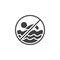 Do not swim vector icon