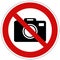 Do not take photos vector sign isolated on white background