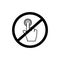 Do not touch icon. Hand forbidden sign, no entry, do not touch, don`t push, off limits, vector icon