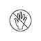 Do not touch line icon