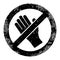 Do Not Touch Scratched Icon Illustration