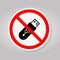 Do Not Use Flash Drive Symbol Sign Isolate On White Background,Vector Illustration