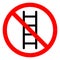 Do not use ladders Symbol Sign ,Vector Illustration, Isolate On White Background Icon. EPS10