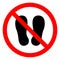 Do Not Walk Or Stand Here Symbol Sign,Vector Illustration, Isolated On White Background Icon. EPS10