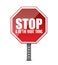 Do the right thing. stop sign illustration design