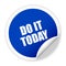 Do it today sticker vector