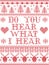 Do You Hear what I Hear Carol lyrics Christmas pattern with Scandinavian Nordic festive winter pattern in cross stitch with hearts