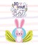 Do your best cute rabbit flower decoration