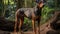 Doberman Astoria: A Majestic Canine In The Enchanting Forest