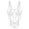 Doberman dog animal low poly design. Triangle vector illustration.