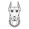 Doberman dog icon.