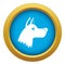 Doberman dog icon blue vector isolated