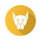 Doberman Pinscher flat design long shadow glyph icon