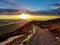 Dobratsch - Panoramic hiking trail at sunrise to summit Dobratsch in Carinthia, Austria, Europe