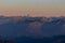 Dobratsch - Panoramic sunrise view from summit Dobratsch on High Tauern (Hohe Tauern) in Austria