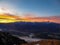 Dobratsch - Panoramic sunrise view from summit Dobratsch on Julian Alps and Karawanks in Austria