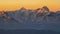 Dobratsch - Panoramic sunrise view from summit Dobratsch on Julian Alps and Karawanks in Austria
