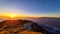 Dobratsch - Scenic sunrise view from summit Dobratsch on Julian Alps and Karawanks in Austria, Europe.