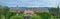 Dobris Chateau panoramic view. Sights of Czech Republic. Garden view of the palace.