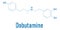 Dobutamine sympathomimetic drug molecule. Skeletal formula. Chemical structure