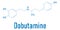 Dobutamine sympathomimetic drug molecule. Skeletal formula. Chemical structure