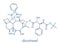 Docetaxel cancer chemotherapy drug molecule. Taxane class drug used in treatment of breast, prostate, lung and ovarian cancer etc